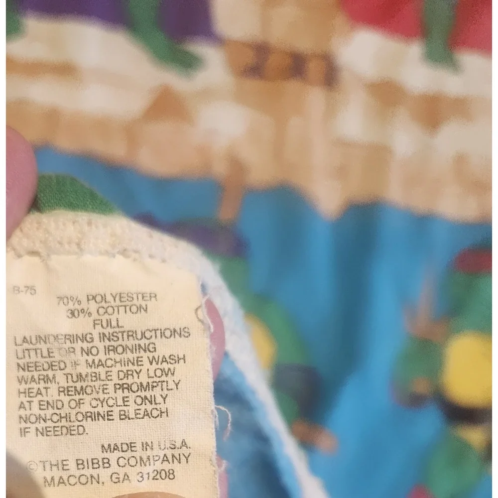 Vintage Teenage Mutant Ninja Turtles Full Size Fitted Sheet / 1988 TMNT